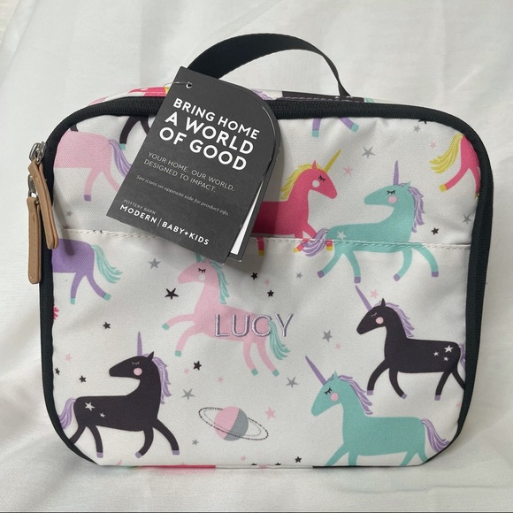 Pottery Barn Kids Other - Pottery Barn Modern Colby Lunch Bag Space Unicorn LUCY Cold Pack Baby + Kids